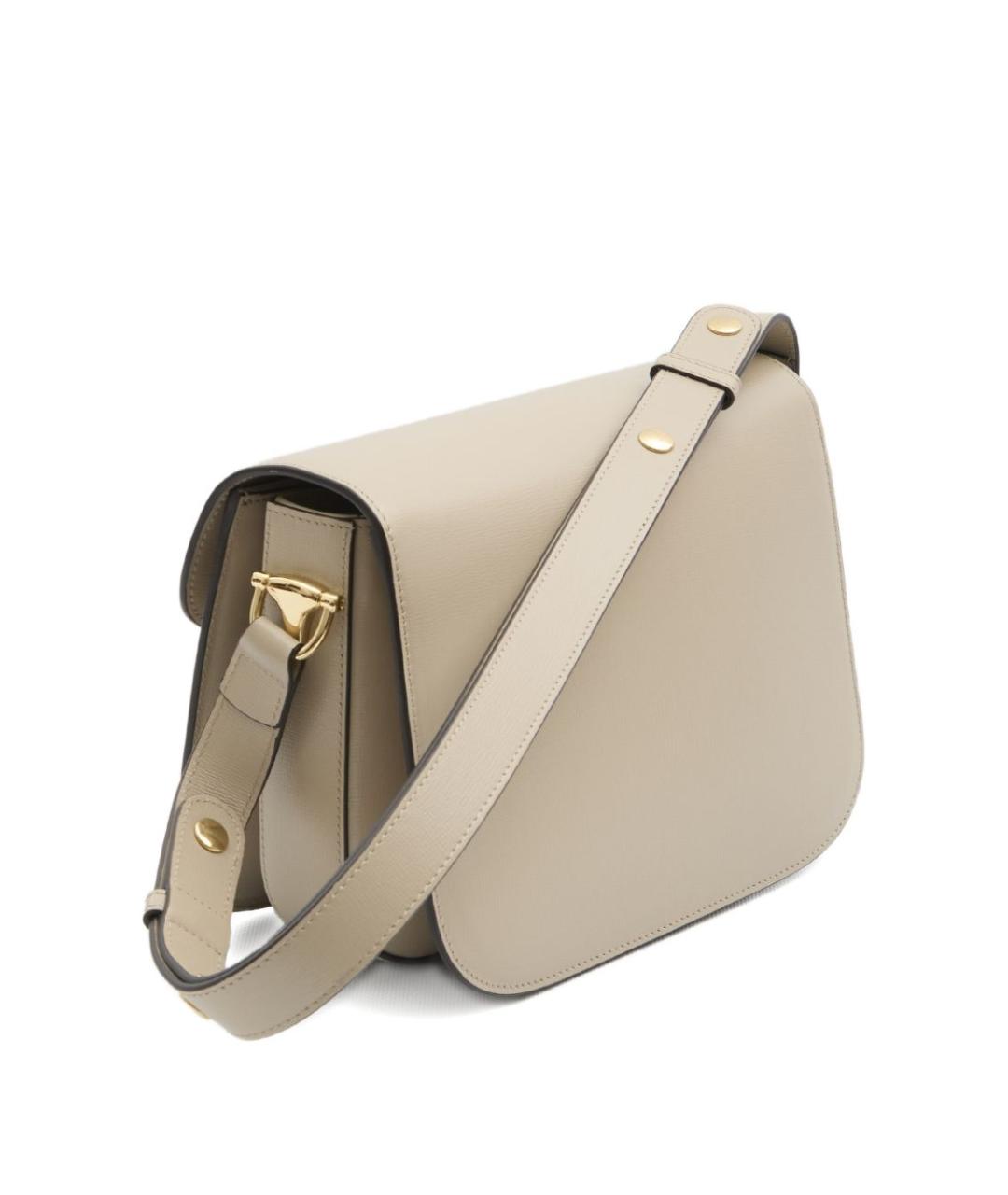 GUCCI Бежевая кожаная сумка через плечо, фото 4