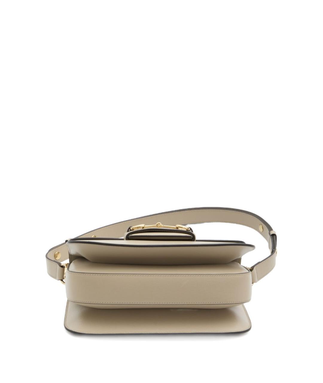 GUCCI Бежевая кожаная сумка через плечо, фото 3