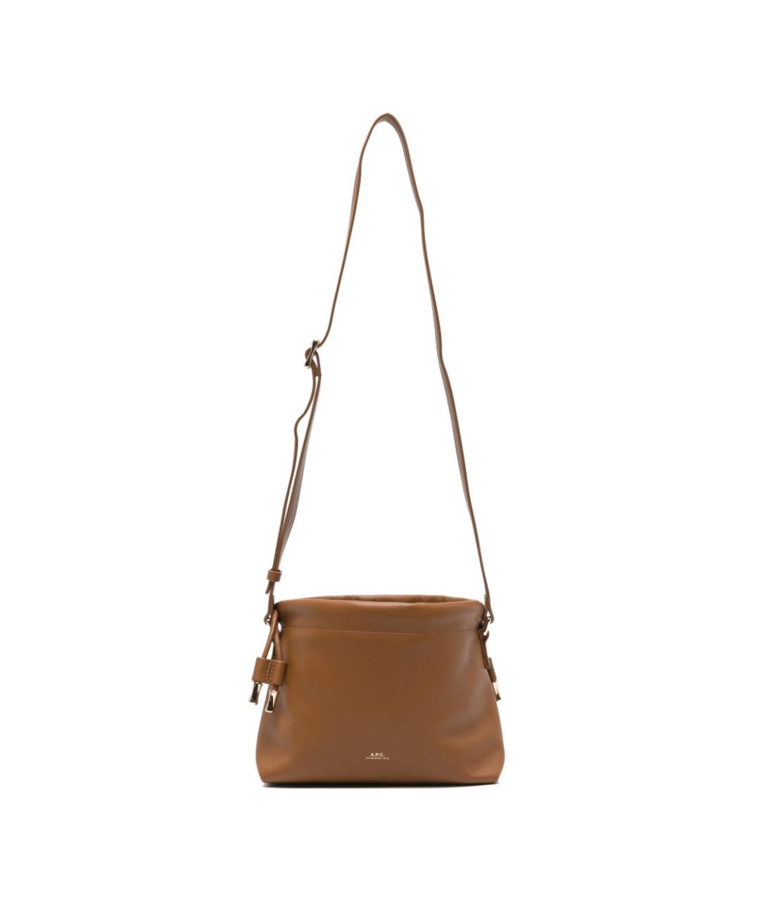 A.P.C. Коричневая сумка через плечо из искусственной кожи, фото 1