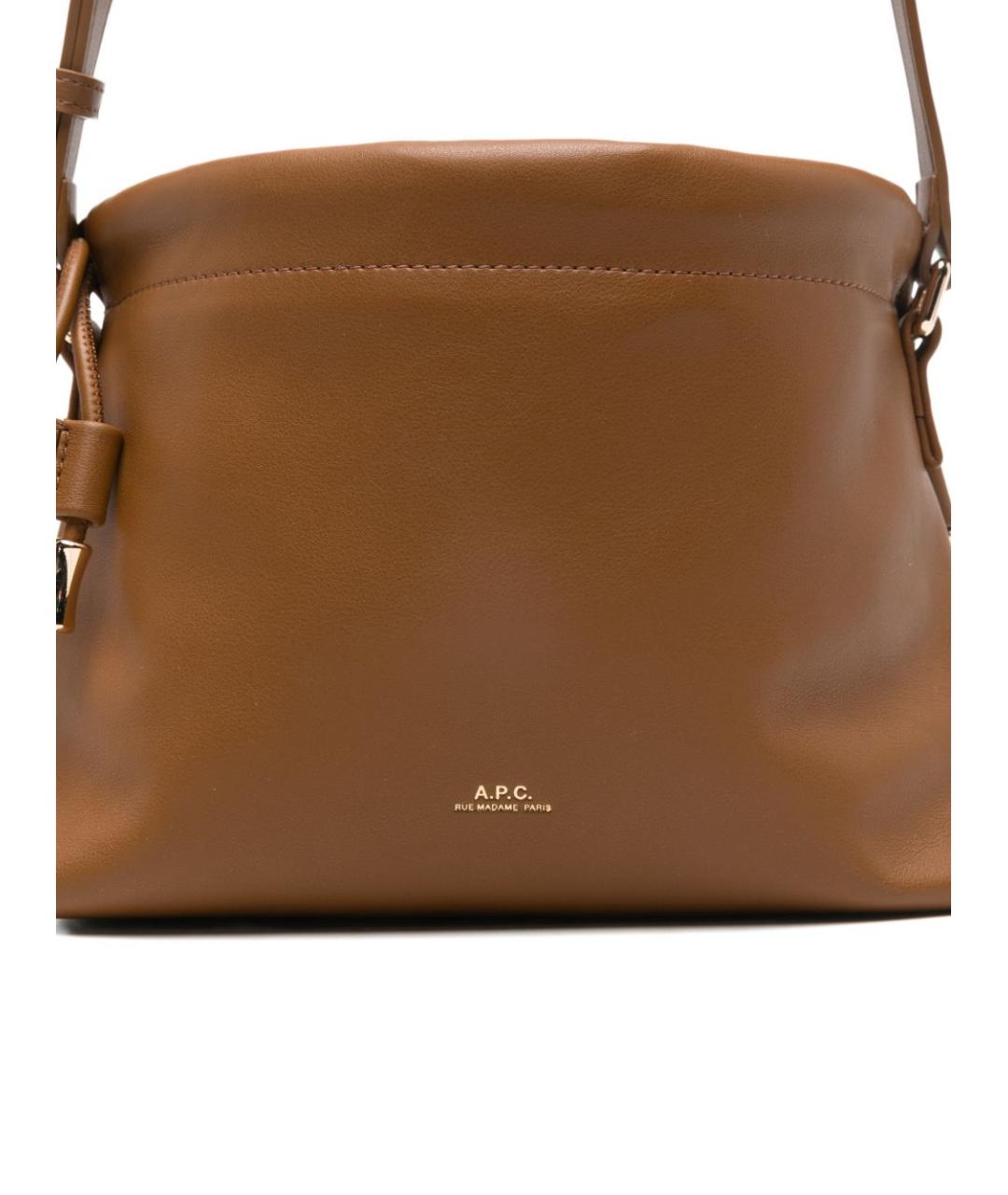 A.P.C. Коричневая сумка через плечо из искусственной кожи, фото 4