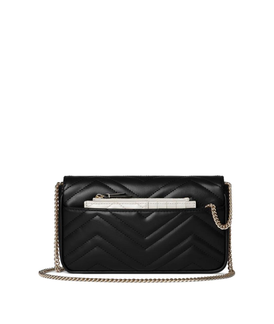 GUCCI Черная кожаная сумка через плечо, фото 2