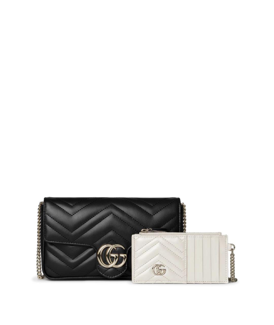 GUCCI Черная кожаная сумка через плечо, фото 5