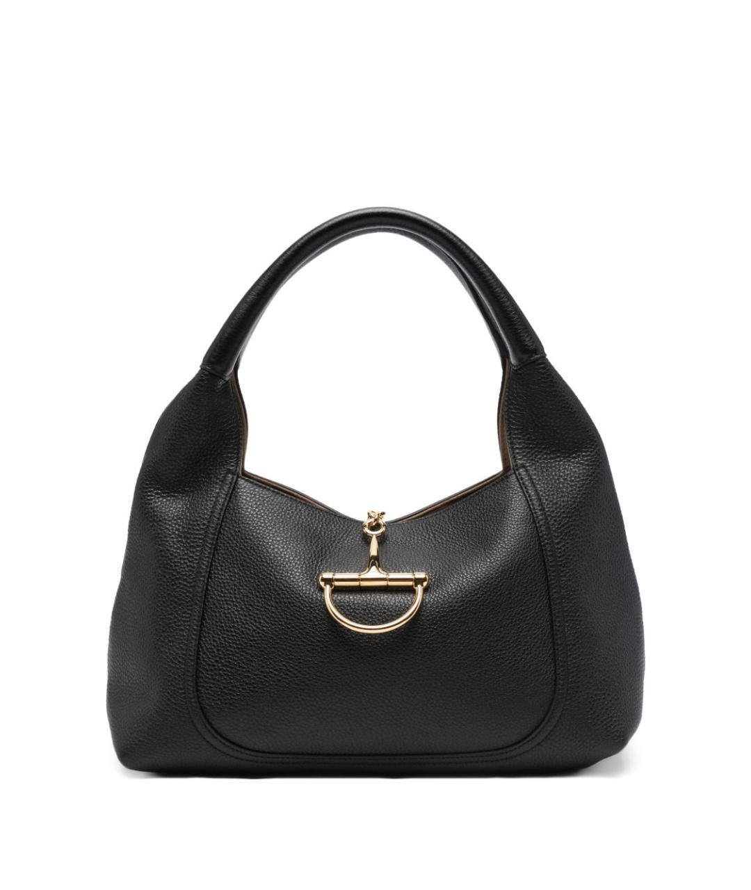 GUCCI Черная кожаная сумка тоут, фото 1