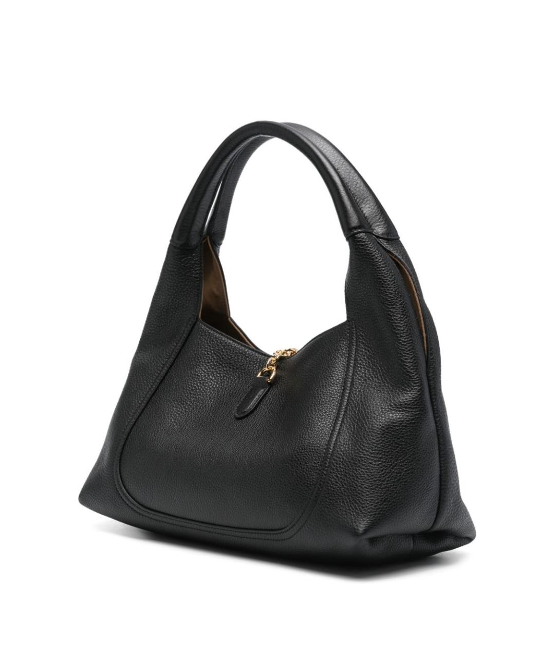 GUCCI Черная кожаная сумка тоут, фото 5