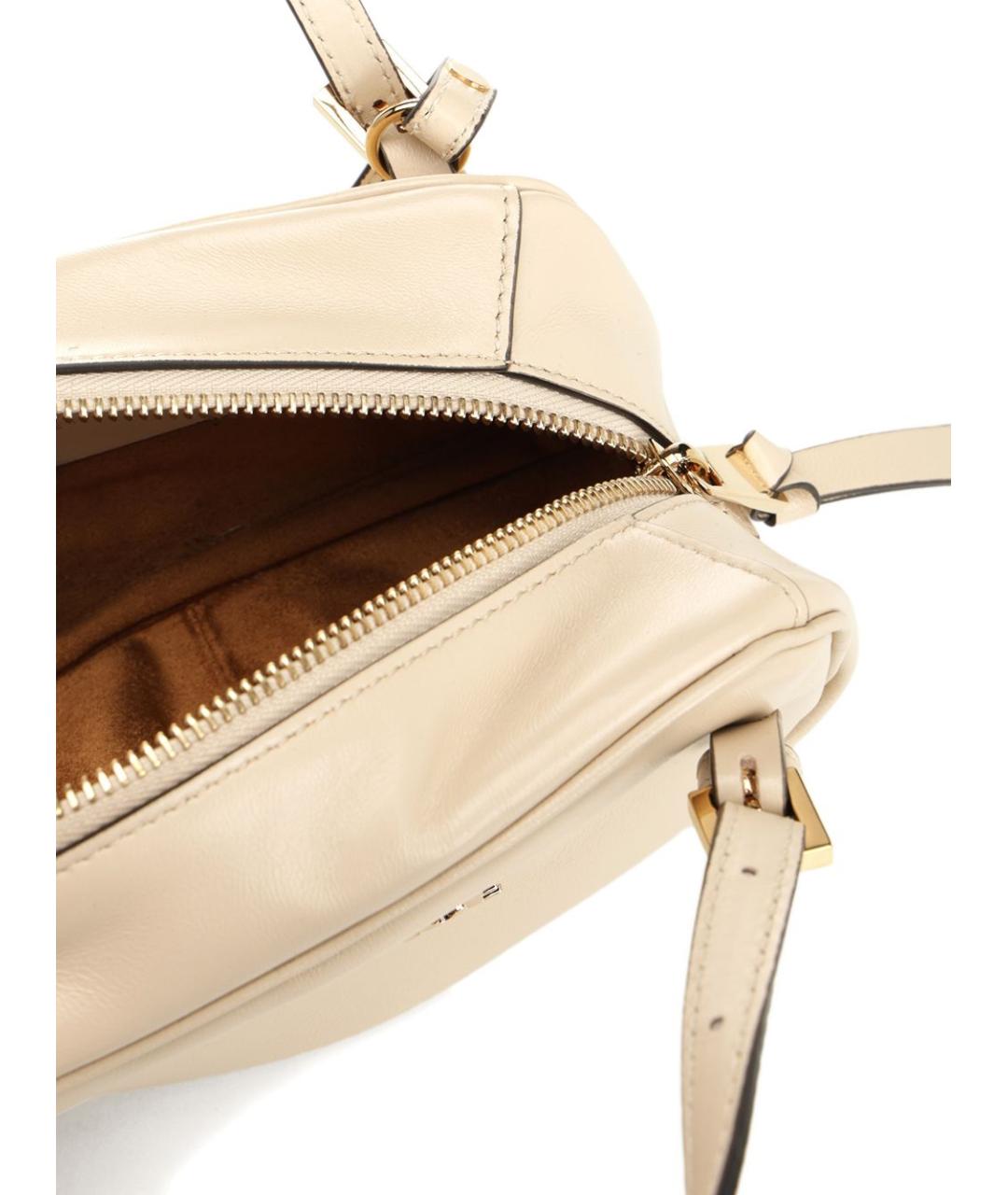VERSACE Бежевая кожаная сумка через плечо, фото 3