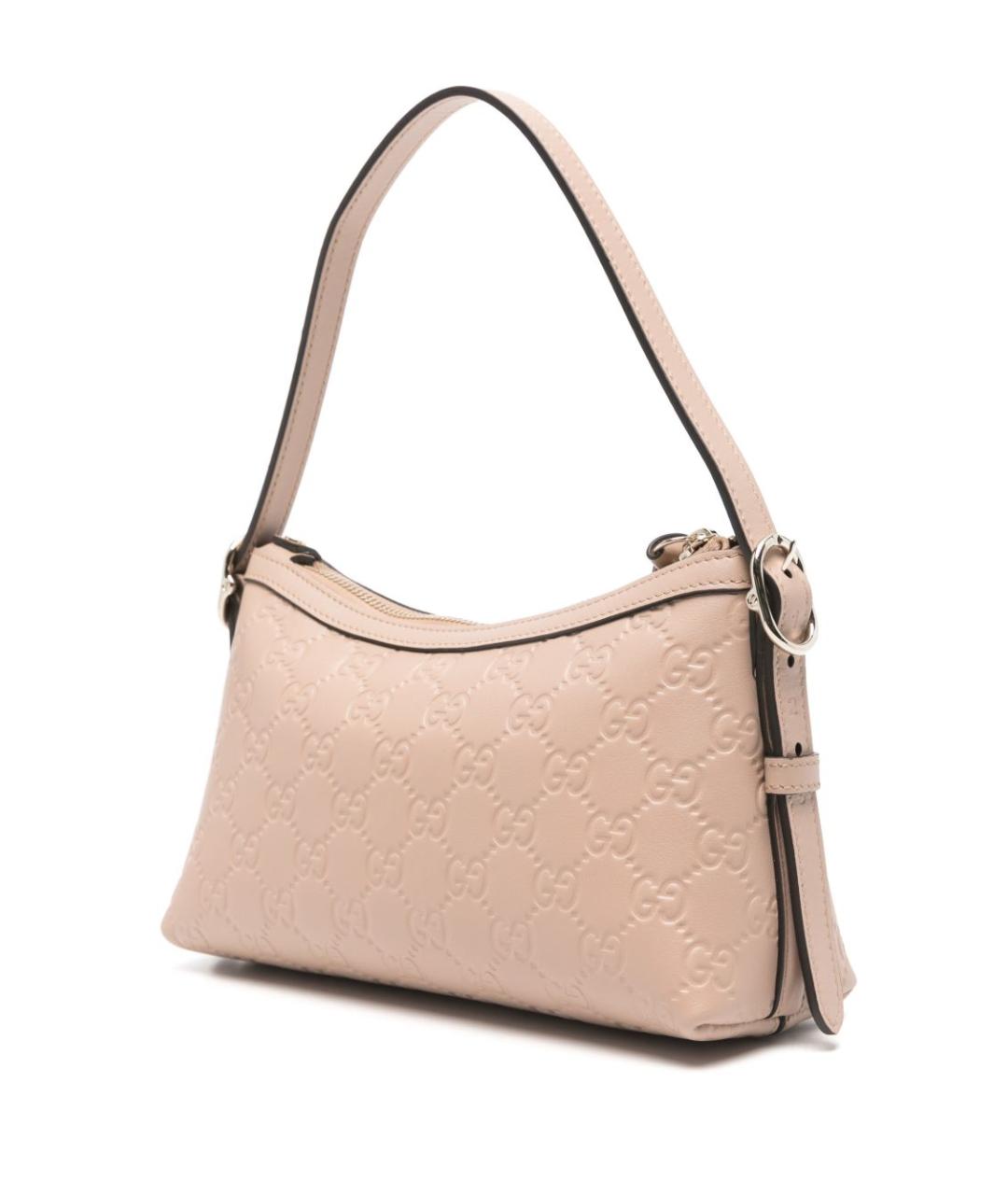 GUCCI Розовая кожаная сумка тоут, фото 3