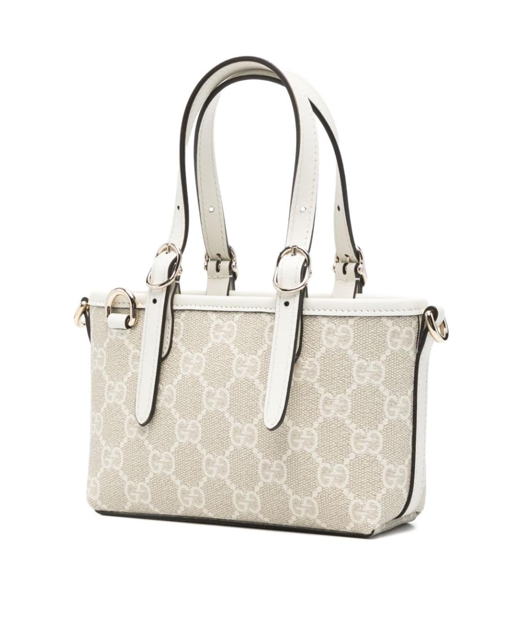 GUCCI Бежевая синтетическая сумка тоут, фото 5