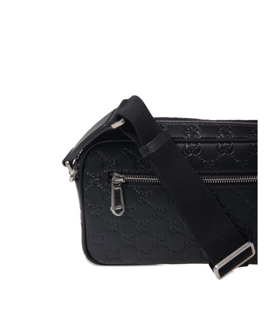 GUCCI Черная кожаная сумка на плечо, фото 2