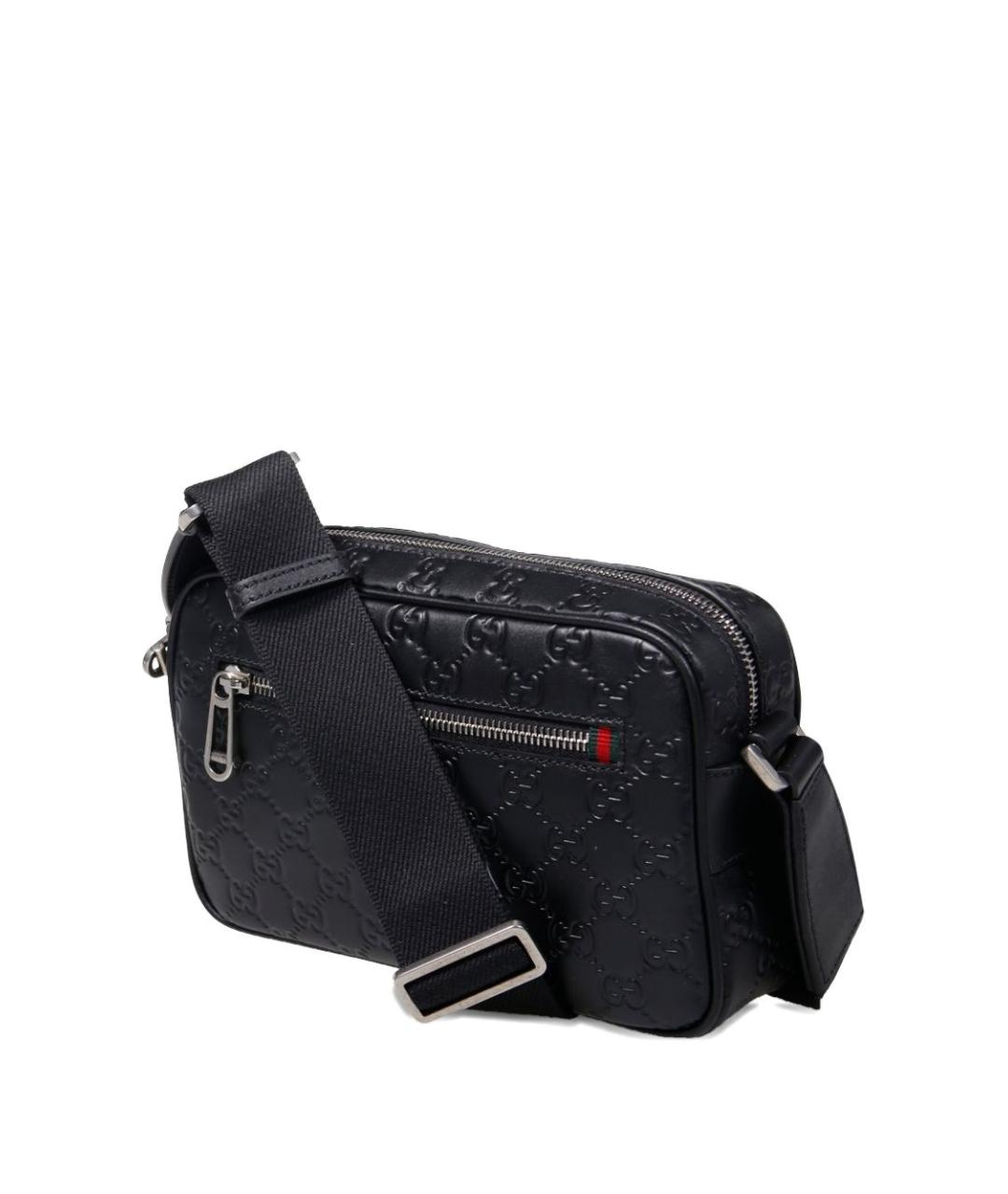 GUCCI Черная кожаная сумка на плечо, фото 3