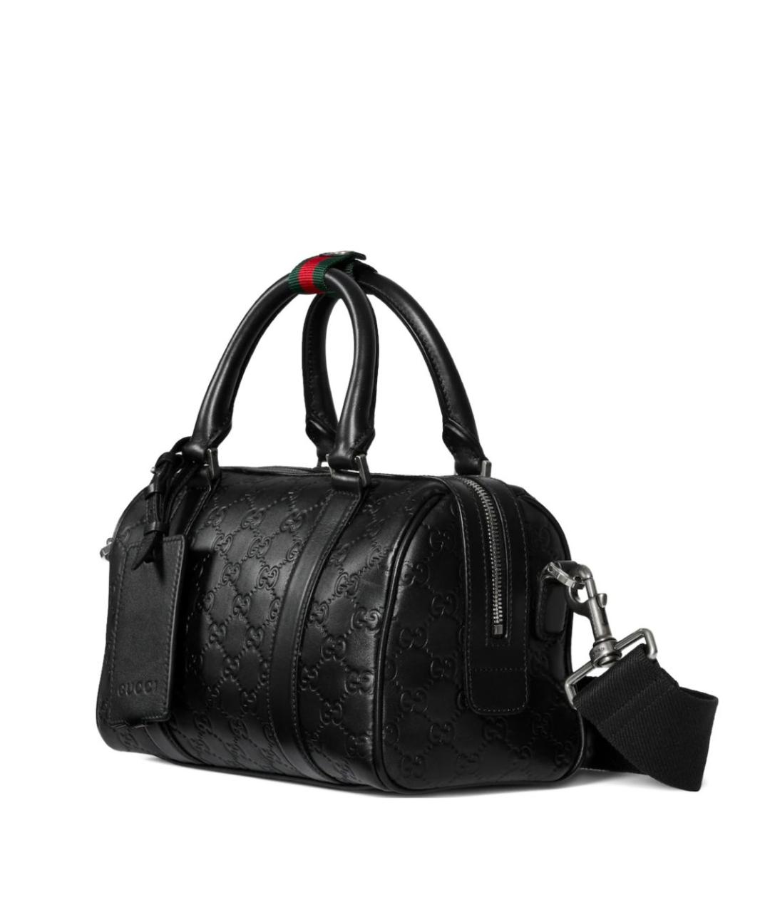 GUCCI Черная кожаная сумка тоут, фото 4