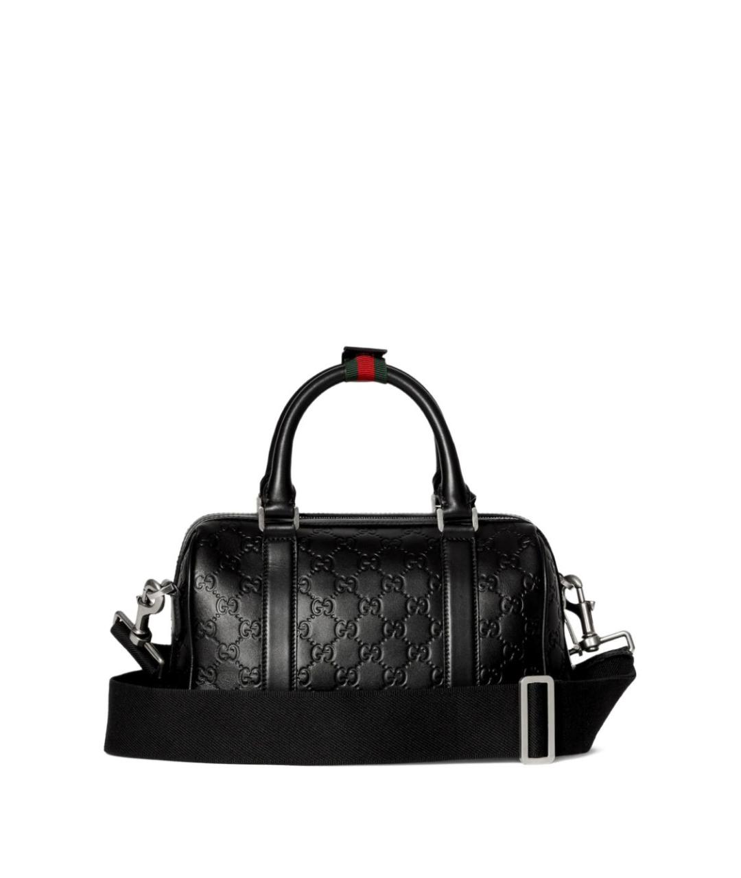 GUCCI Черная кожаная сумка тоут, фото 5