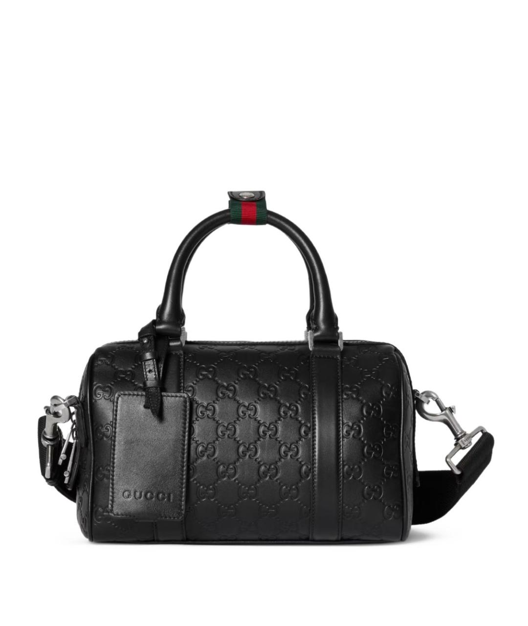 GUCCI Черная кожаная сумка тоут, фото 1