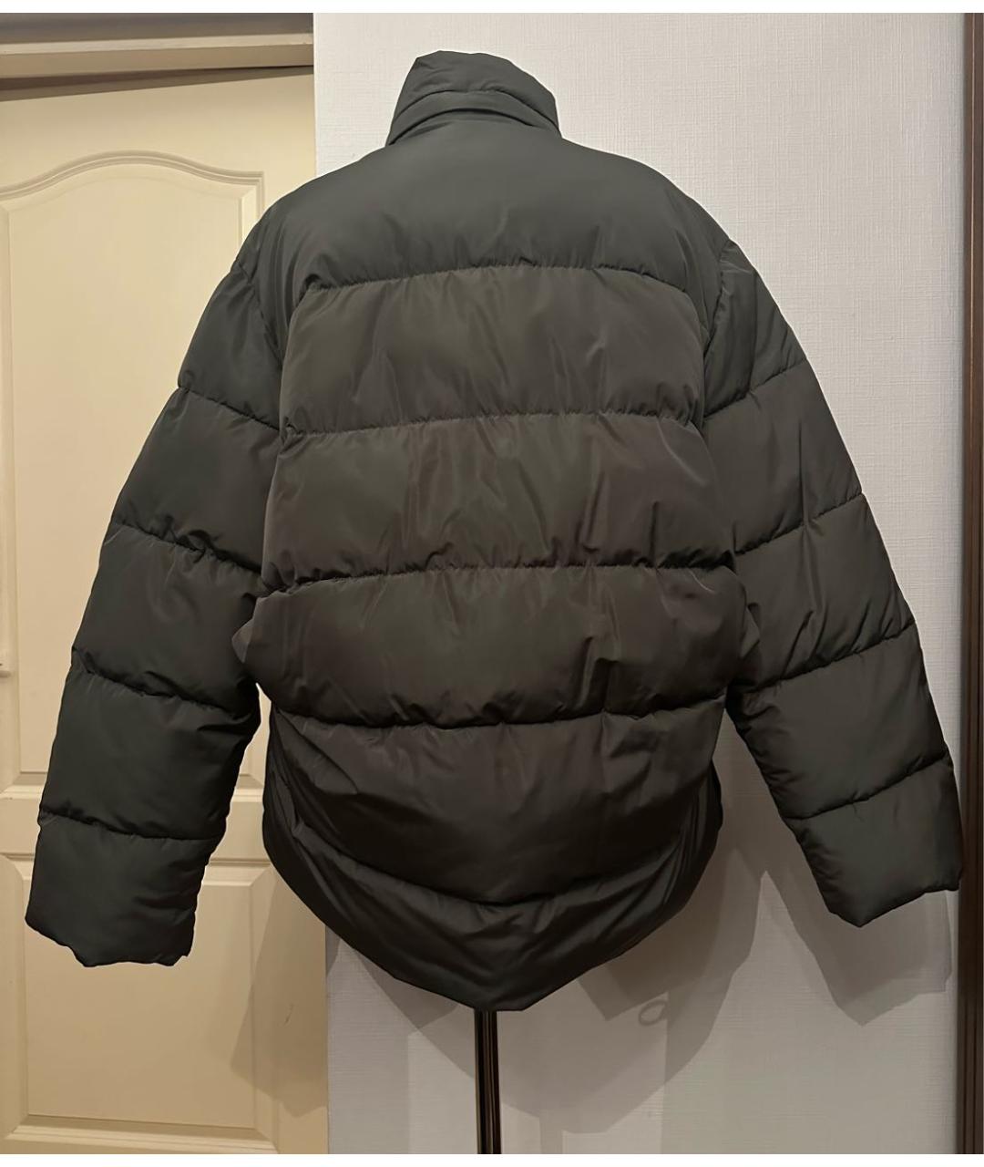 BALENCIAGA Антрацитовый полиэстеровый пуховик, фото 2