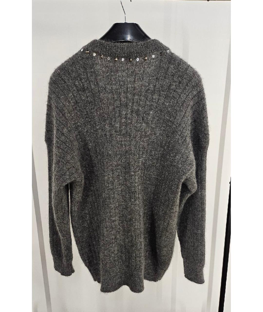ALESSANDRA RICH Серый шерстяной кардиган, фото 2