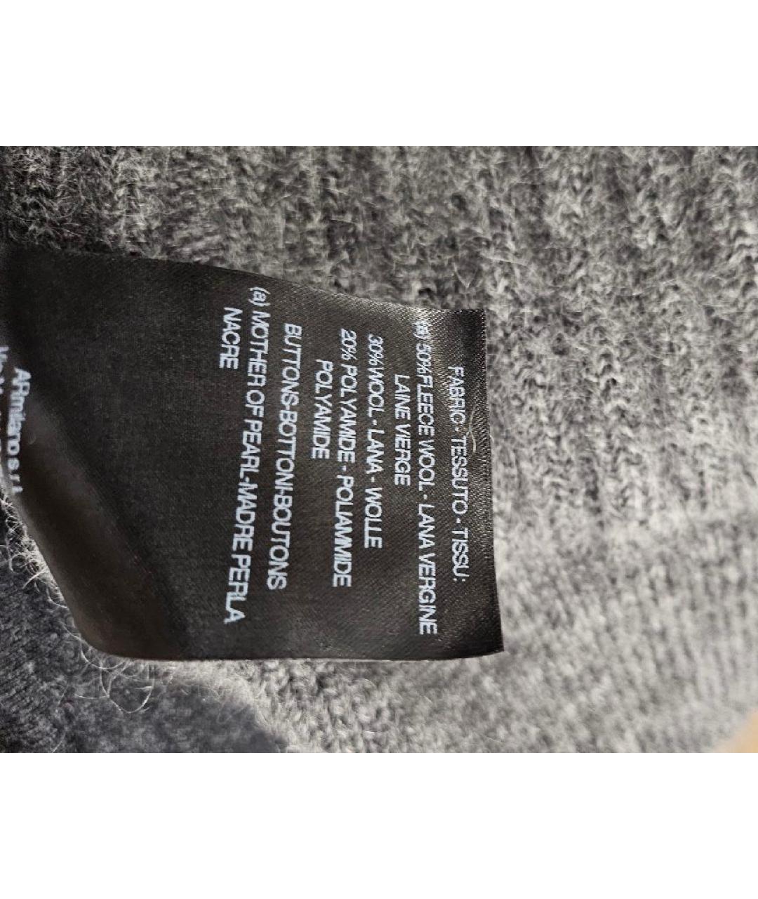 ALESSANDRA RICH Серый шерстяной кардиган, фото 5