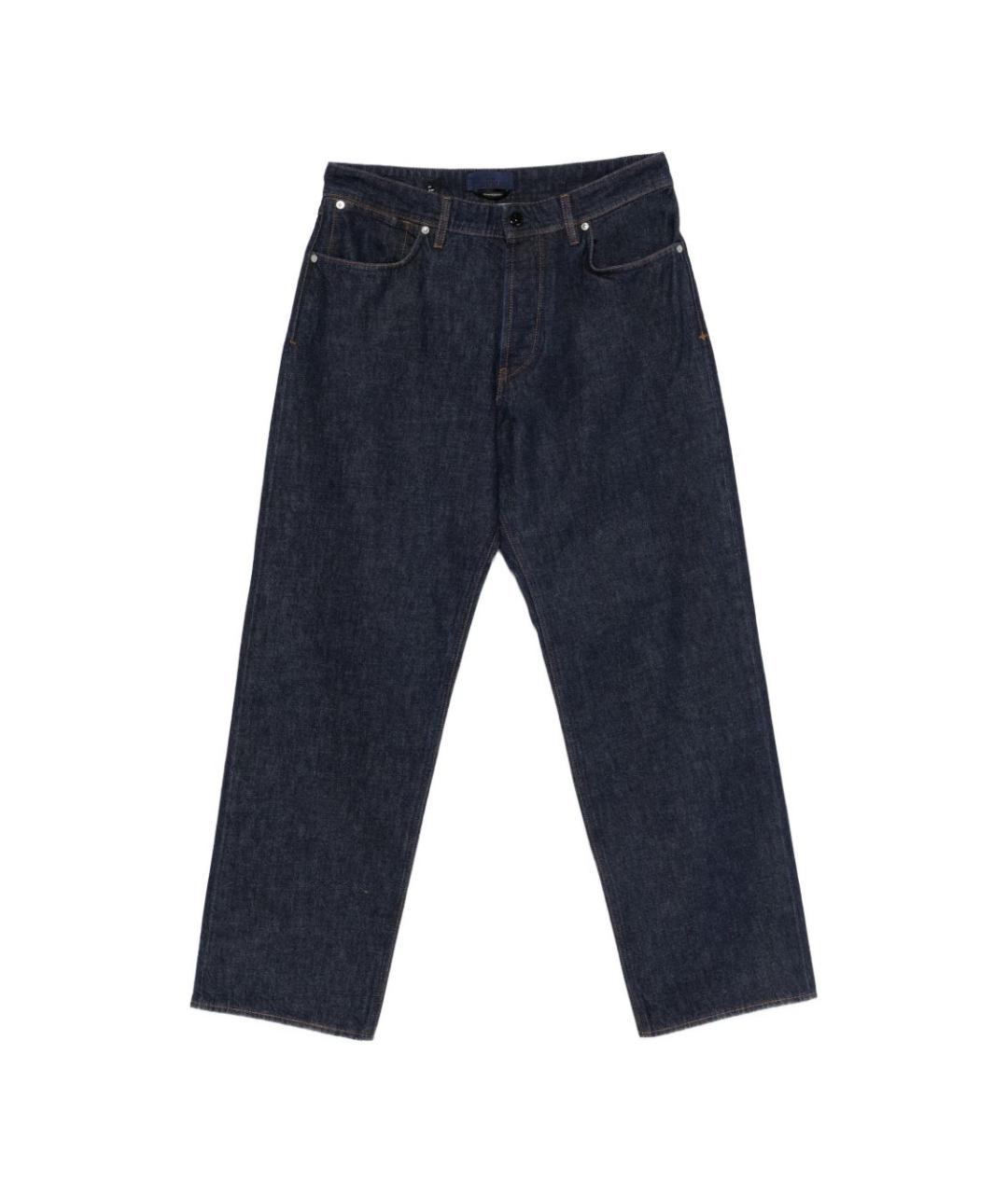 STONE ISLAND Синие хлопковые прямые джинсы, фото 1