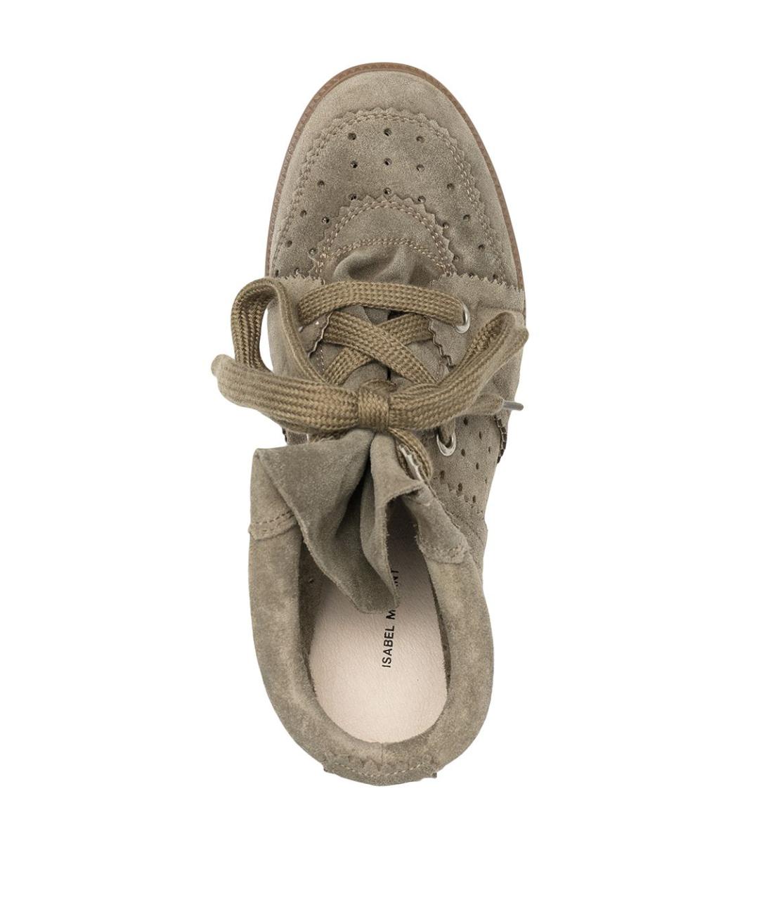 ISABEL MARANT Бежевые кожаные кроссовки, фото 2