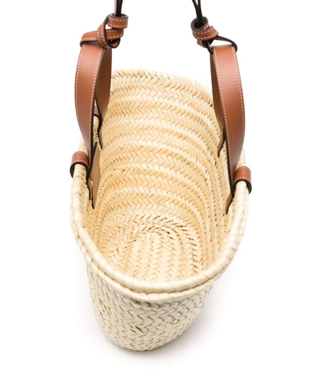 CELINE Бежевая пелетеная сумка тоут, фото 6