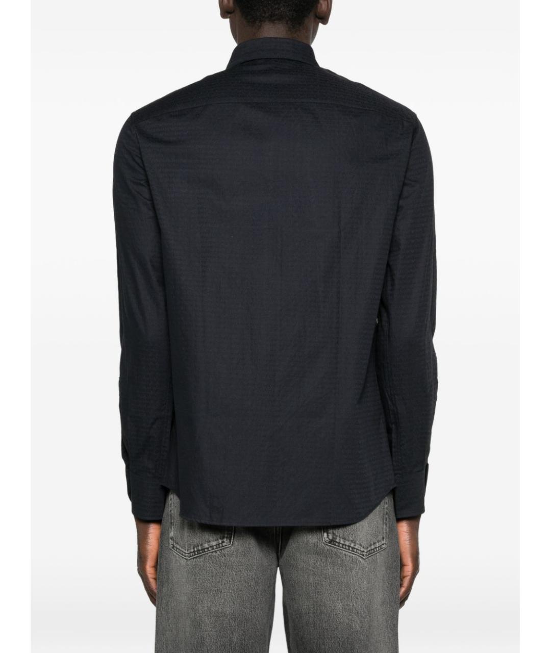 EMPORIO ARMANI Синяя хлопковая классическая рубашка, фото 5