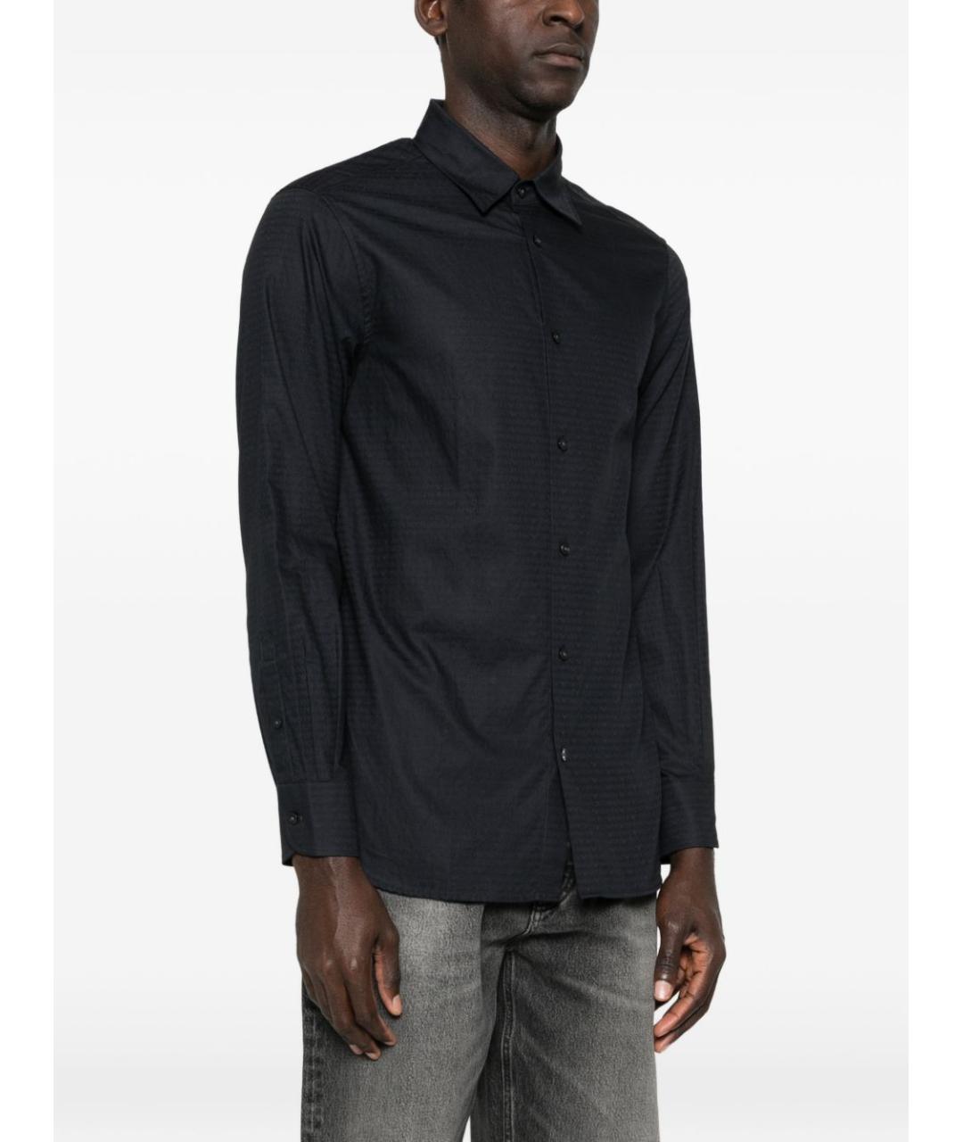 EMPORIO ARMANI Синяя хлопковая классическая рубашка, фото 3