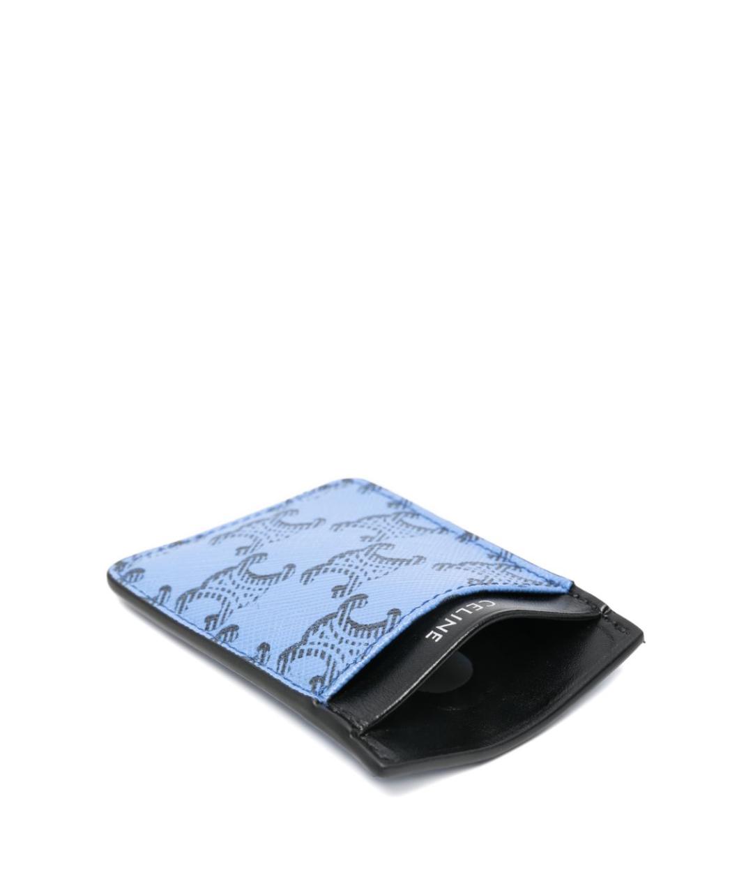 CELINE Голубой полиуретановый кардхолдер, фото 2
