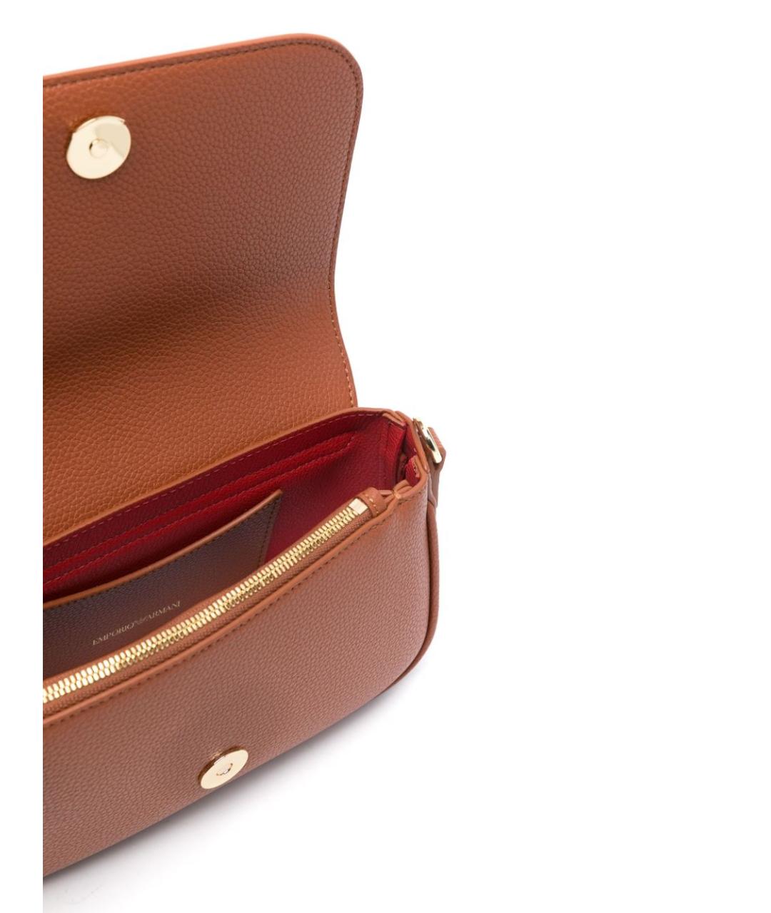 EMPORIO ARMANI Коричневая сумка через плечо из искусственной кожи, фото 2