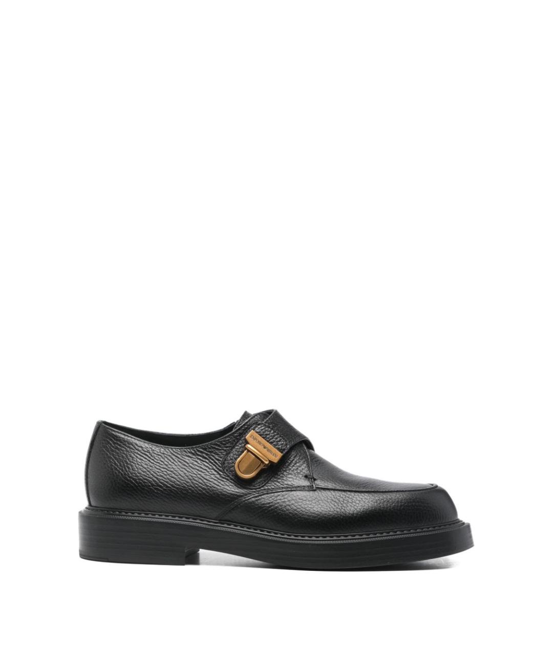 EMPORIO ARMANI Черные кожаные лоферы, фото 1