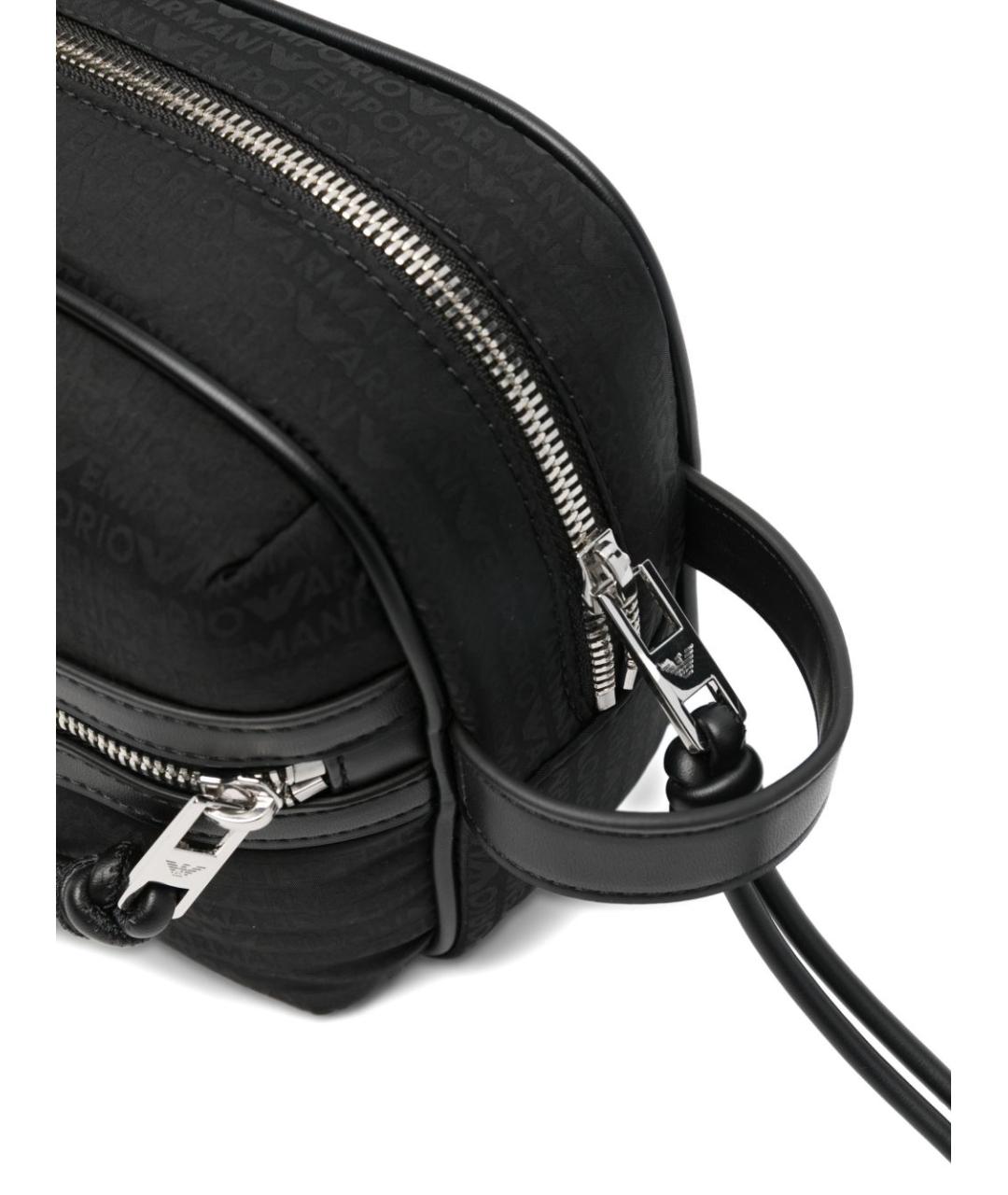 EMPORIO ARMANI Черная тканевая косметичка, фото 2