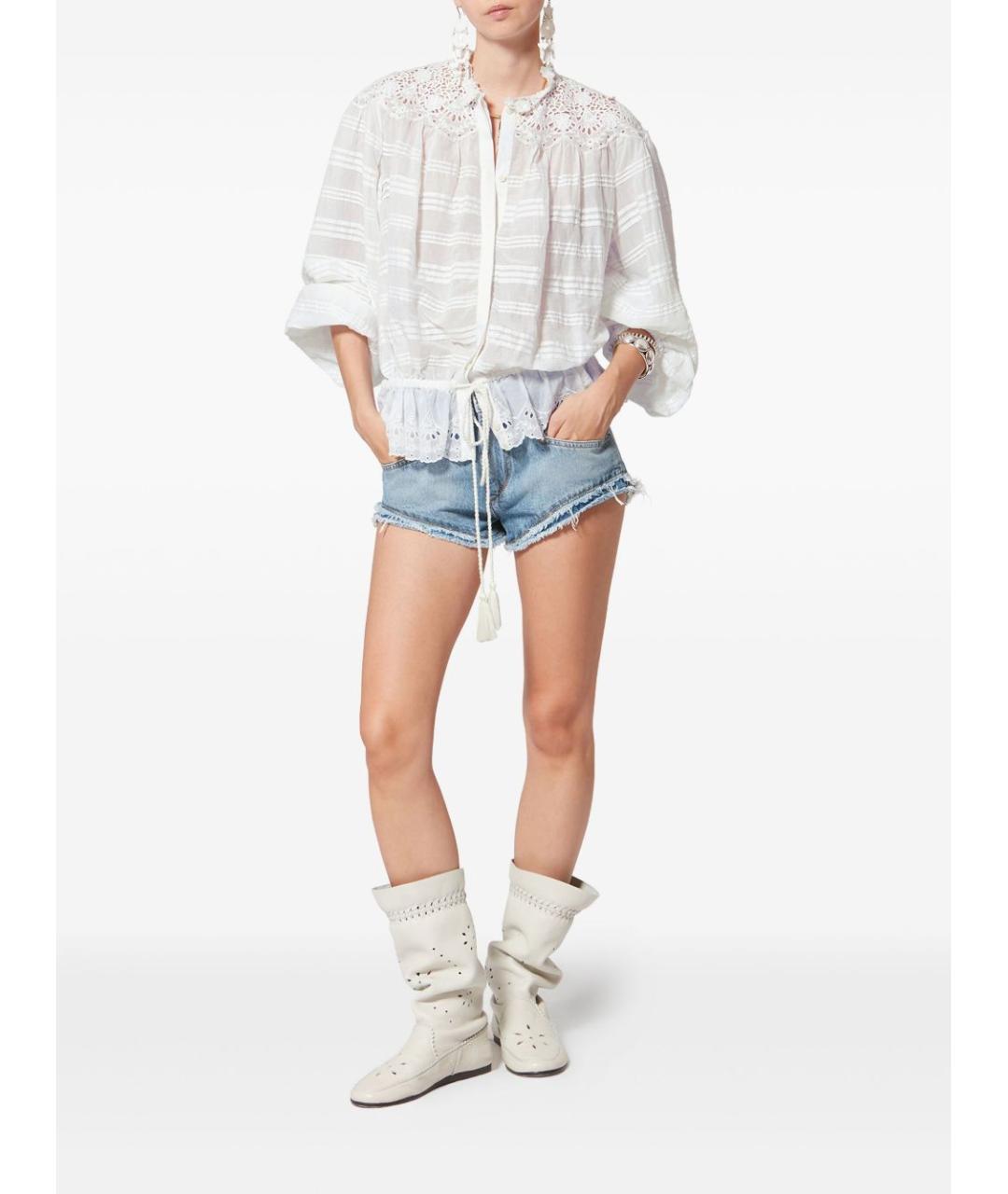 ISABEL MARANT ETOILE Белая хлопковая рубашка, фото 4