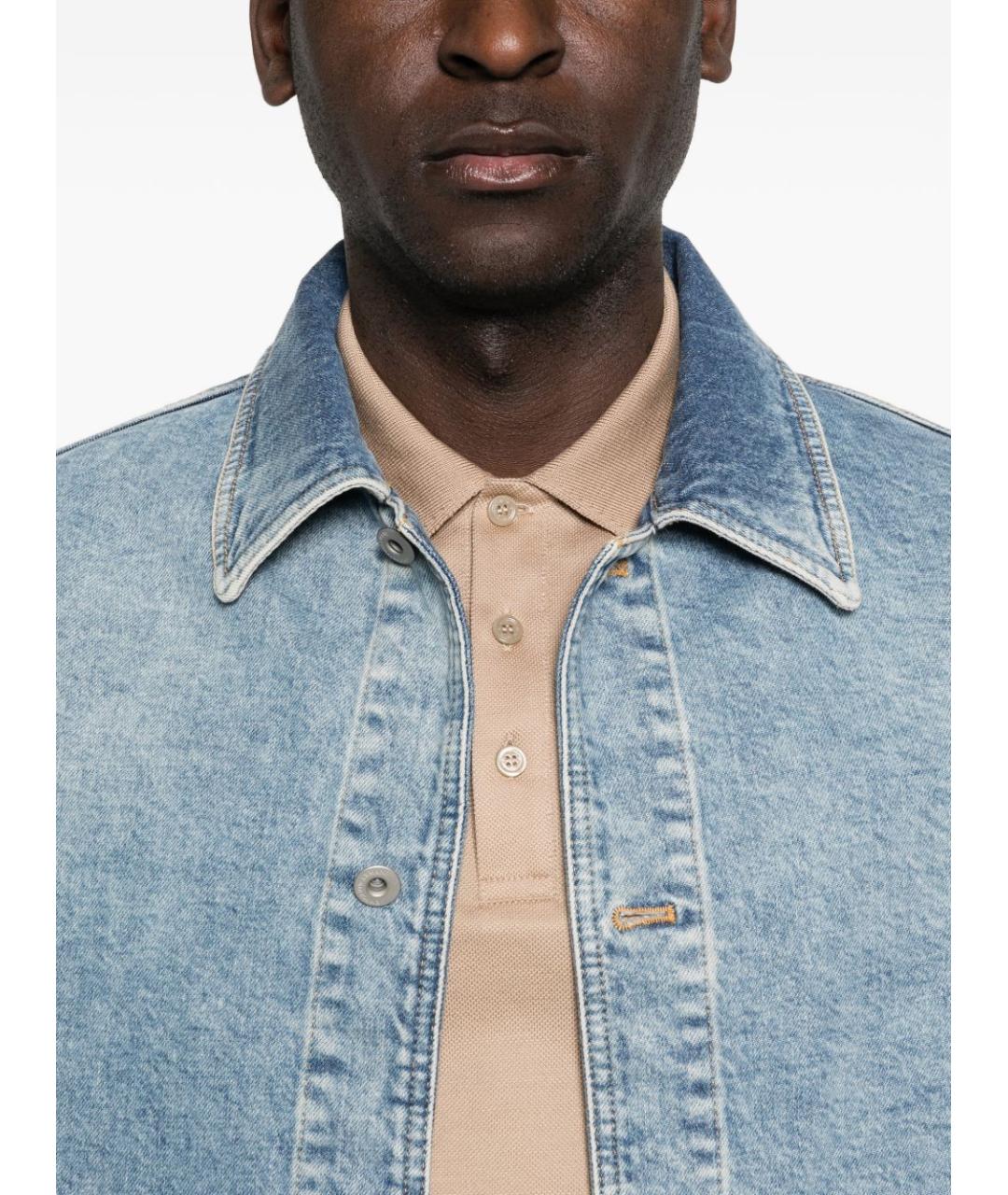 EMPORIO ARMANI Голубая деним куртка, фото 3