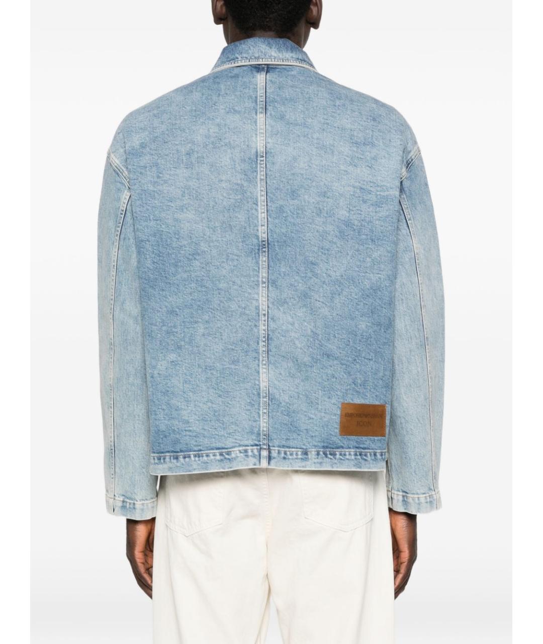 EMPORIO ARMANI Голубая деним куртка, фото 2