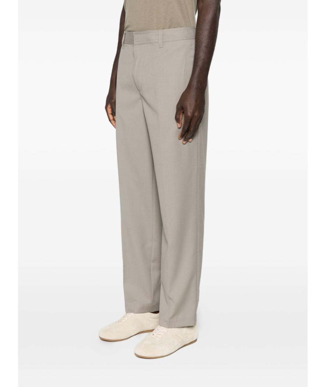EMPORIO ARMANI Серые шерстяные повседневные брюки, фото 5