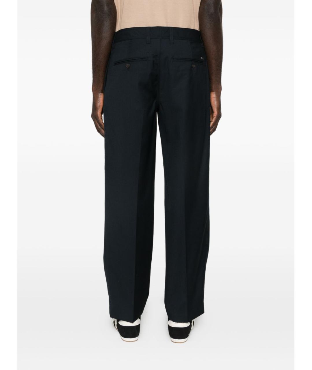 EMPORIO ARMANI Синие шерстяные повседневные брюки, фото 3