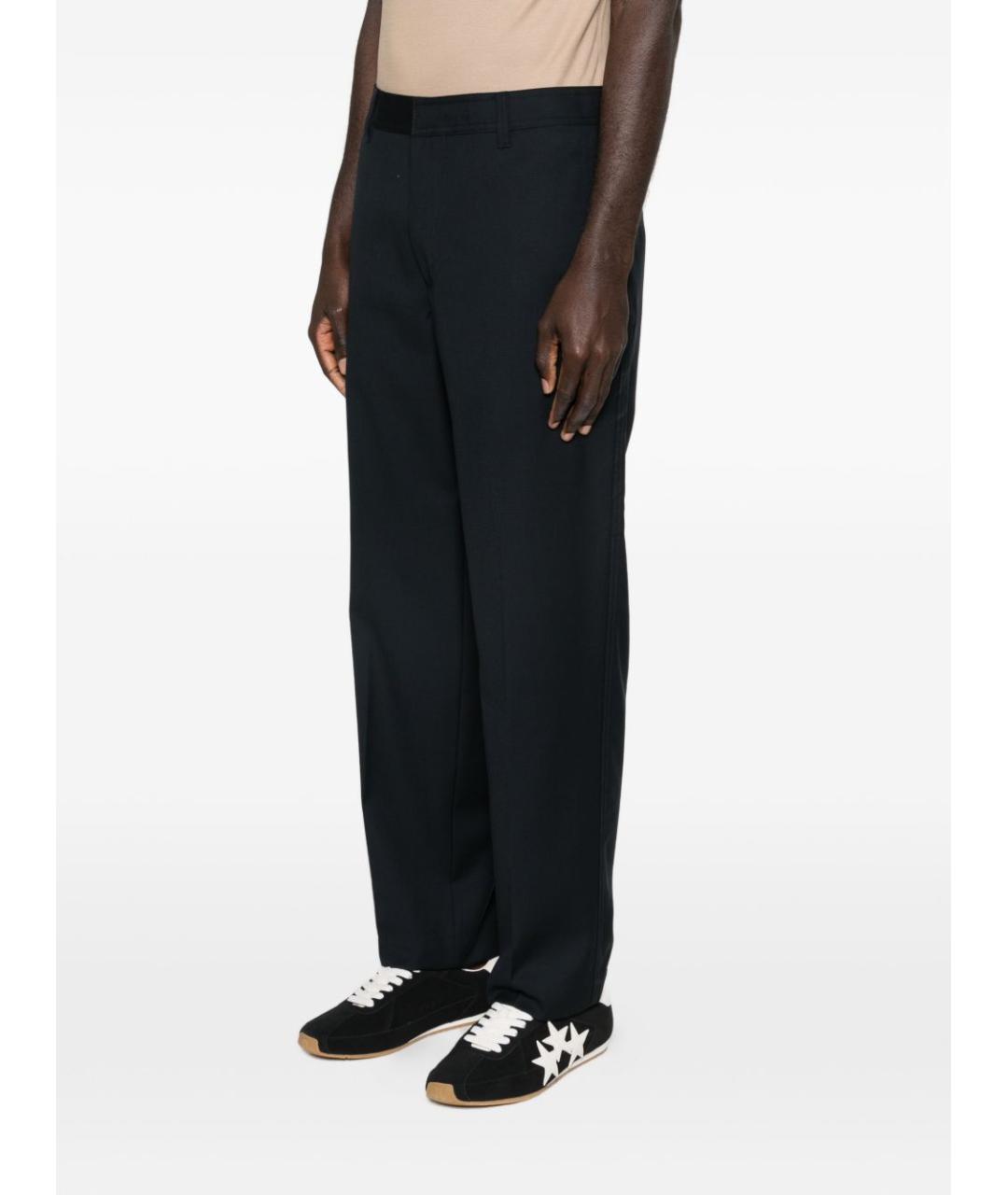 EMPORIO ARMANI Синие шерстяные повседневные брюки, фото 4