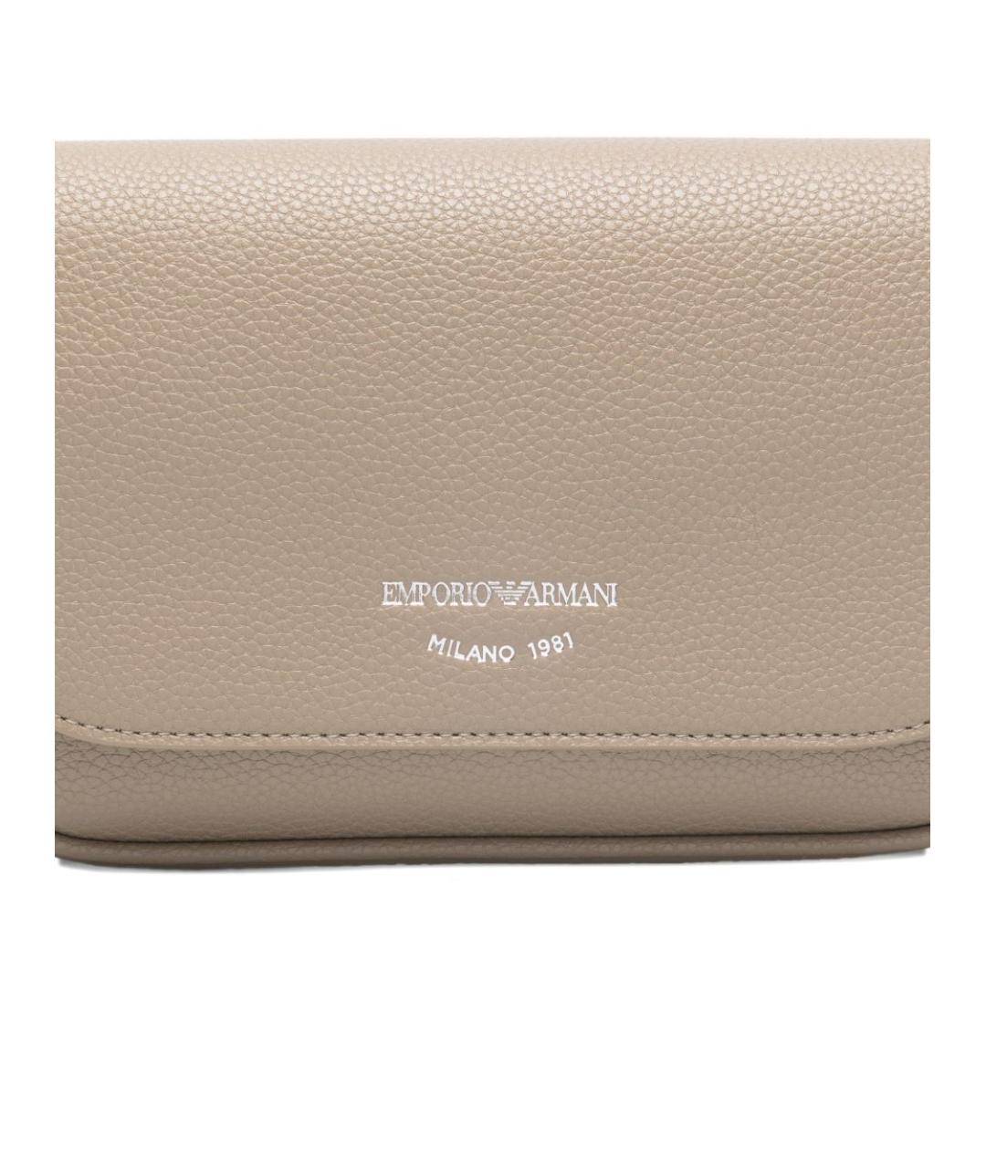 EMPORIO ARMANI Бежевая сумка через плечо из искусственной кожи, фото 3