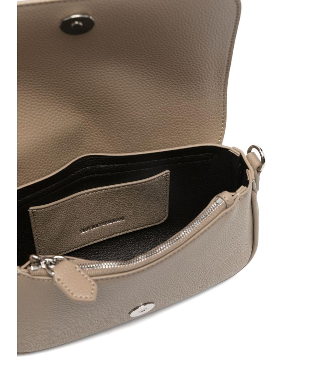 EMPORIO ARMANI Бежевая сумка через плечо из искусственной кожи, фото 5