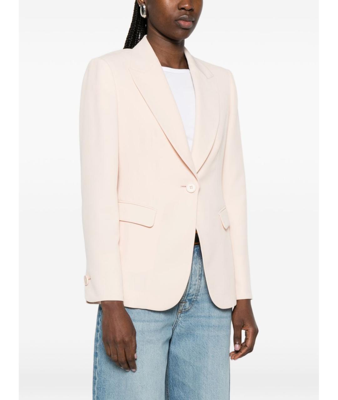EMPORIO ARMANI Бежевый полиэстеровый жакет/пиджак, фото 5