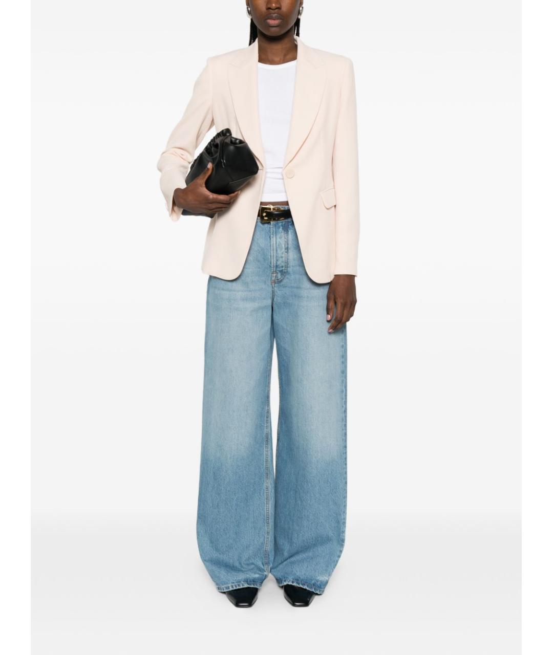 EMPORIO ARMANI Бежевый полиэстеровый жакет/пиджак, фото 3