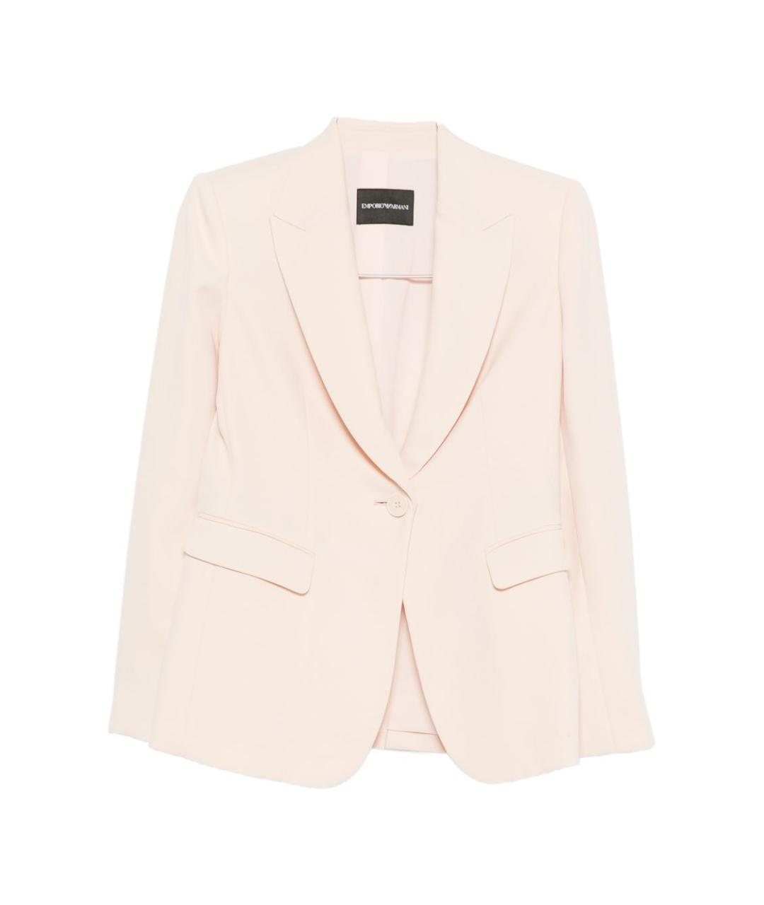 EMPORIO ARMANI Бежевый полиэстеровый жакет/пиджак, фото 1