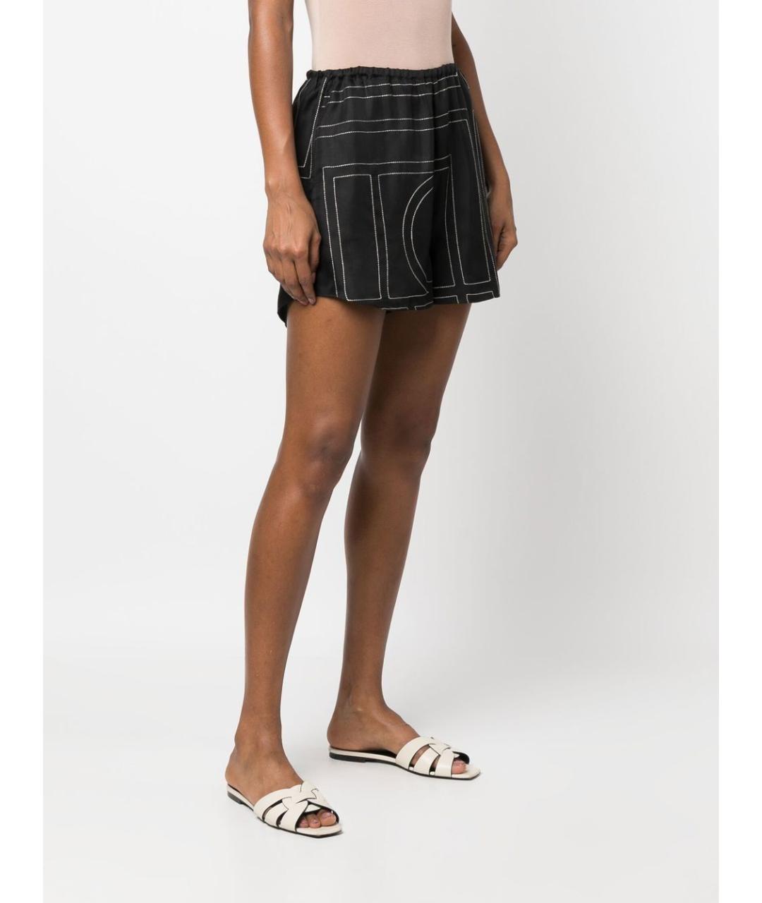 TOTEME Черные шелковые шорты, фото 2