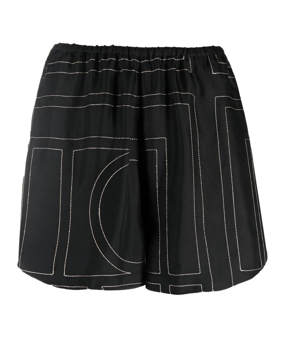 TOTEME Черные шелковые шорты, фото 1