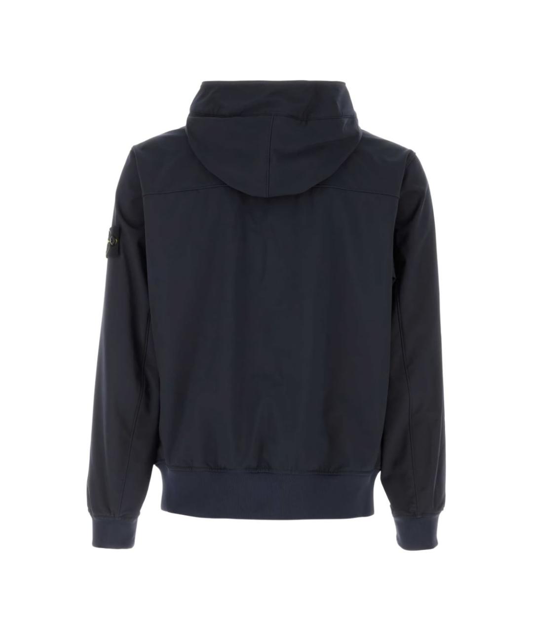 STONE ISLAND Темно-синяя полиэстеровая куртка, фото 2