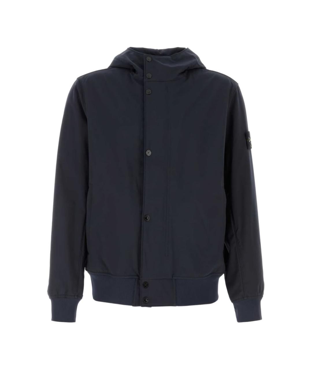 STONE ISLAND Темно-синяя полиэстеровая куртка, фото 1
