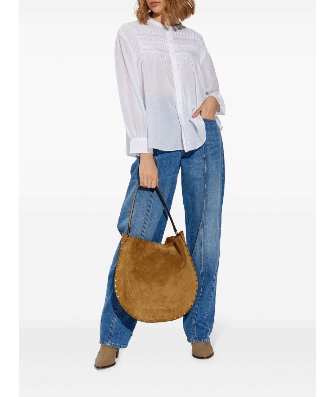 ISABEL MARANT ETOILE Белая хлопковая рубашка, фото 5