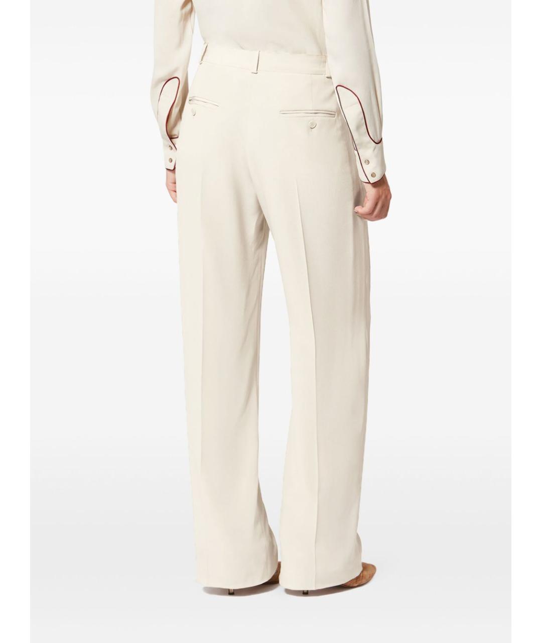 ISABEL MARANT Бежевые ацетатные прямые брюки, фото 4