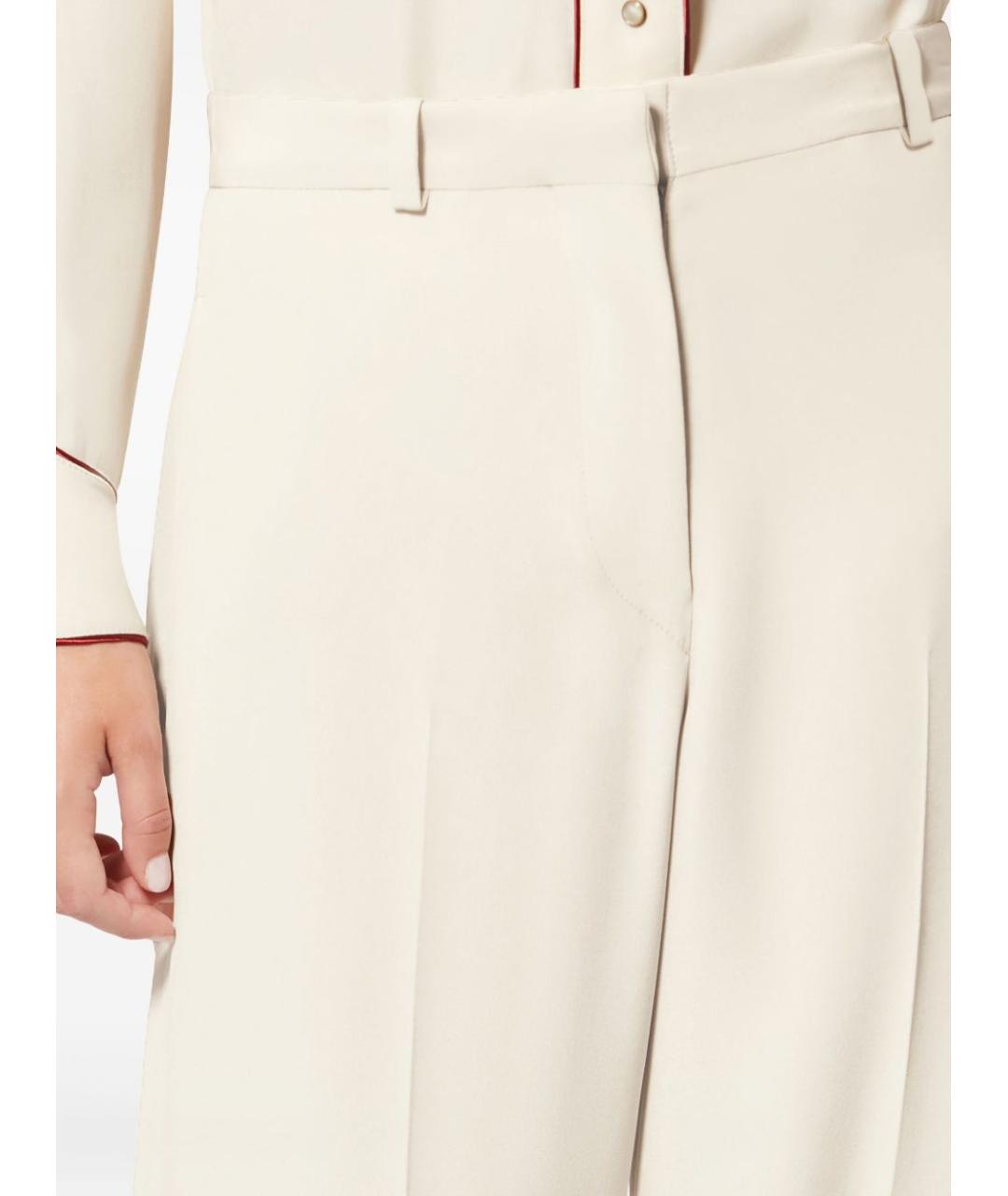 ISABEL MARANT Бежевые ацетатные прямые брюки, фото 2