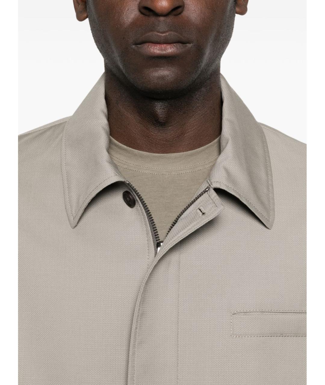 EMPORIO ARMANI Серая шерстяная куртка, фото 3