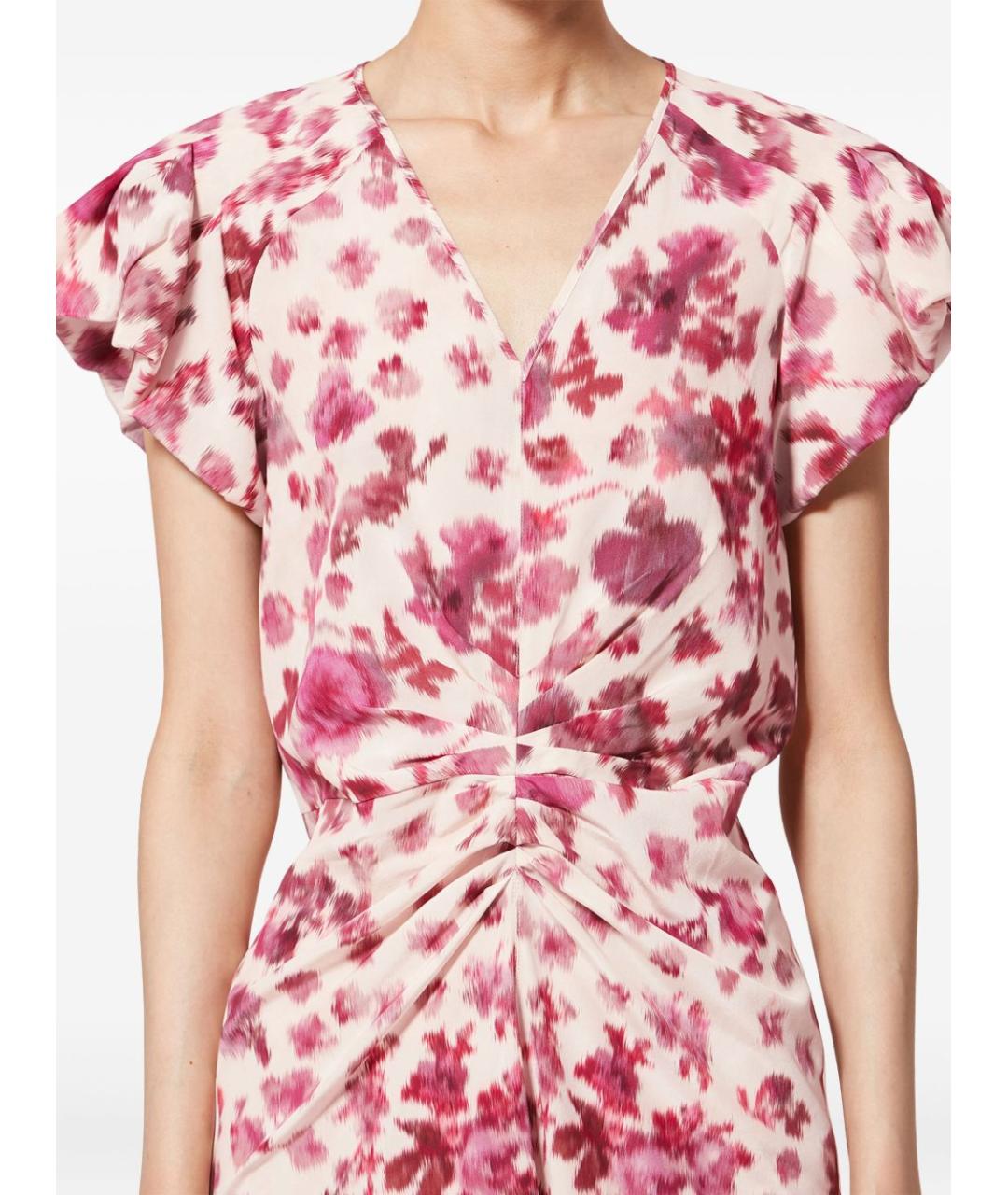 ISABEL MARANT Розовое шелковое повседневное платье, фото 2