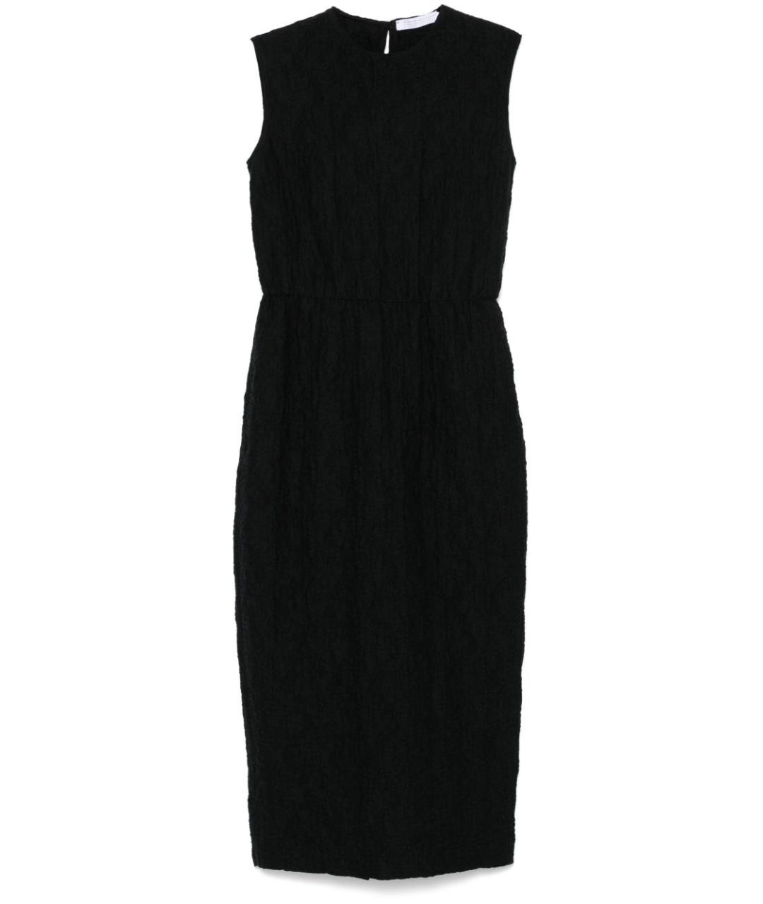 HARRIS WHARF LONDON Черное хлопковое повседневное платье, фото 1