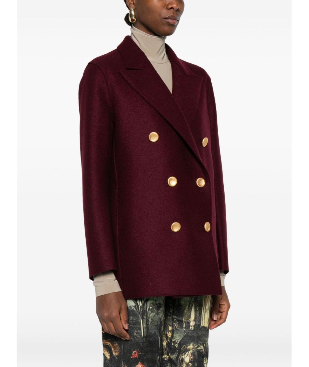 HARRIS WHARF LONDON Красное шерстяное пальто, фото 3